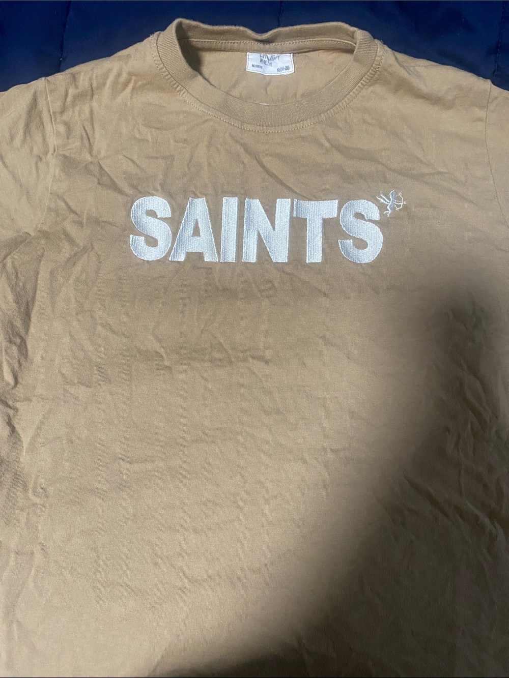 Kids Tan 'SAINTS' Short Sleeve Tee